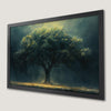 Majestic Oak Tree Art Poster with Lush Green Foliage