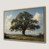 Majestic Oak Tree of Life Canvas Print with Rustic Charm