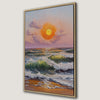 Majestic Ocean Waves at Sunset Canvas Print