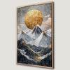 Majestic Snowy Mountain Peaks Golden Sun Canvas Print