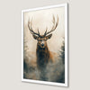 Majestic Stag Art Poster with Antlers | Wildlife Wall Decor