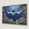 Majestic Stingray Canvas Print Coastal Marine Wildlife Art