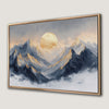 Majestic Sunlit Mountain Peaks Canvas Print Wall Art