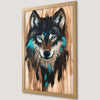 Majestic Wolf Face Art Poster for Wildlife Decor