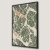 Marble Green White Beige Art Abstract Framed Canvas Print