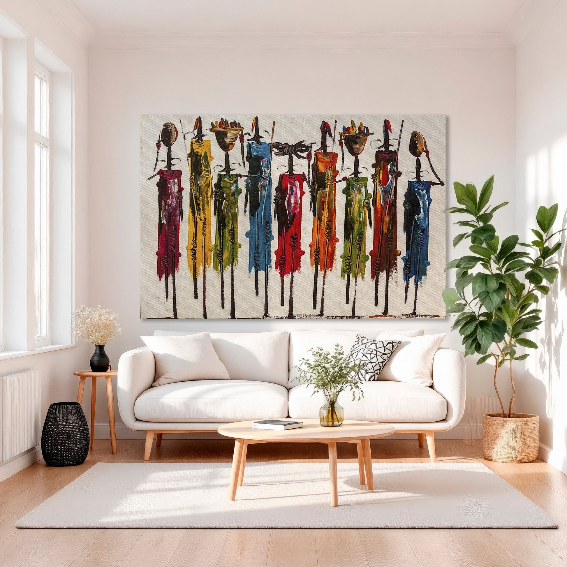 Masai Mara African Abstract Canvas Print Wall Art