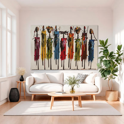 Masai Mara African Abstract Canvas Print Wall Art