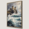 Medieval Castle Overlooking Stormy Sea Canvas Print