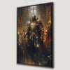 Medieval Warrior in Armor Canvas Print Dark Academic Decor