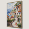 Mediterranean Seaside Village Canvas Print Wall Art