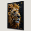 Mesmerizing Lion Head Painting Canvas Print Wildlife Art