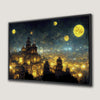 Mexico City at Night in Van Gogh's Starry Style Canvas Print