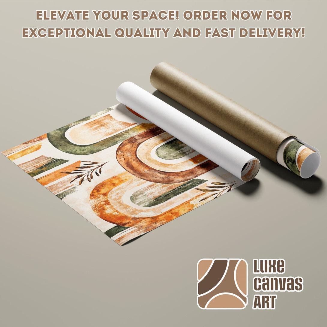 Abstract art Poster Roll in earthy tones, perfect for modern decor. Shop now!