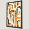 Mid-Century Abstract Arch Poster - Warm Brown and Green Wall Art