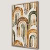 Mid-Century Abstract Brown and Green Canvas Print