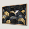 Mid-Century Style Abstract Art Canvas Print in Black and Gold