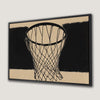 Minimalist Basketball Hoop Canvas Print Wall Art