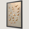 Minimalist Birds in Flight Art Poster for Modern Decor