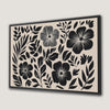 Minimalist Black and White Floral Canvas Print Art
