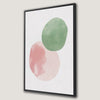 Minimalist Pastel Abstract Canvas Print in Pink and Green