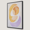 Minimalist Pastel Orange and Purple Geometric Canvas Print