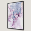 Minimalist Pink and Blue Watercolor Canvas Print with Marble Texture