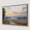 Misty Country Road Autumn Landscape Canvas Print