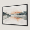 Misty Forest at Sunrise Canvas Print with Watercolor Landscape