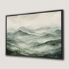 Misty Forest Mountains Green Landscape Canvas Print