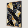 Modern Black Gold Geometric Art Canvas Print Decor