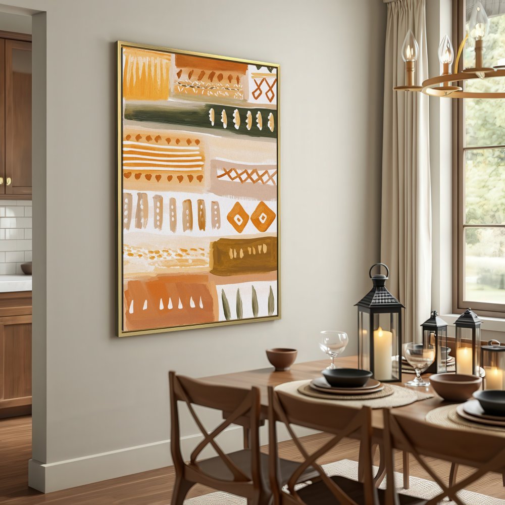 Abstract Canvas Print with warm earth tones. Modern wall art for your home decor.