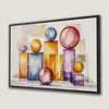 Modern Geometric Abstract Shapes Canvas Print for Bedroom