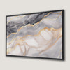 Modern Marble Art Canvas Print in Grey, Peach, Gold