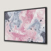 Modern Marble Art Canvas Print in Pink and Grey Tones