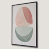Modern Minimalist Art Canvas Print with Green and Pink