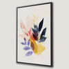 Modern Nature Art Canvas Print in Pastel Blue and Yellow