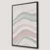 Modern Pastel Canvas Print in Pink and Green for Wall Art