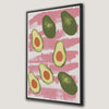 Modern Pink and Green Avocado Art Canvas Print