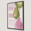 Modern Pink and Green Pears Canvas Print