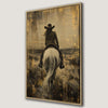 Modern Sepia Equestrian Rider Canvas Print Decor