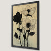 Monochrome Gothic Floral Art Poster for Modern Decor