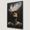 Moody Face in Smoke Canvas Print Dark Surreal Art