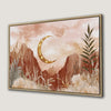 Moonlit Bohemian Landscape Modern Framed Canvas Print