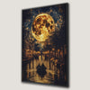Moonlit Canal Canvas Print Gothic Cityscape Art