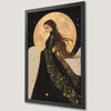 Moonlit Girl Art Poster - Celestial Wall Decor