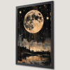 Moonlit Gothic Landscape Art Poster - Mystical Night Scene