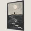 Moonlit Gothic Path Art Poster - Dark Academia Wall Decor
