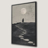 Moonlit Gothic Path Painting Canvas Print Wall Art