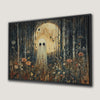 Moonlit Haunted Forest Ghost Canvas Print Halloween Decor