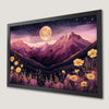 Moonlit Mountains Art Poster - Starry Night Sky Wall Decor